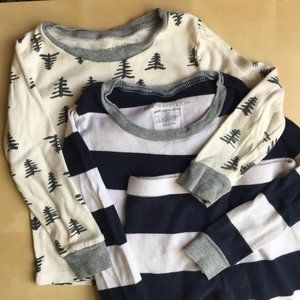 Set of TWO Burt's Bees Organic Cotton Pajamas 2T